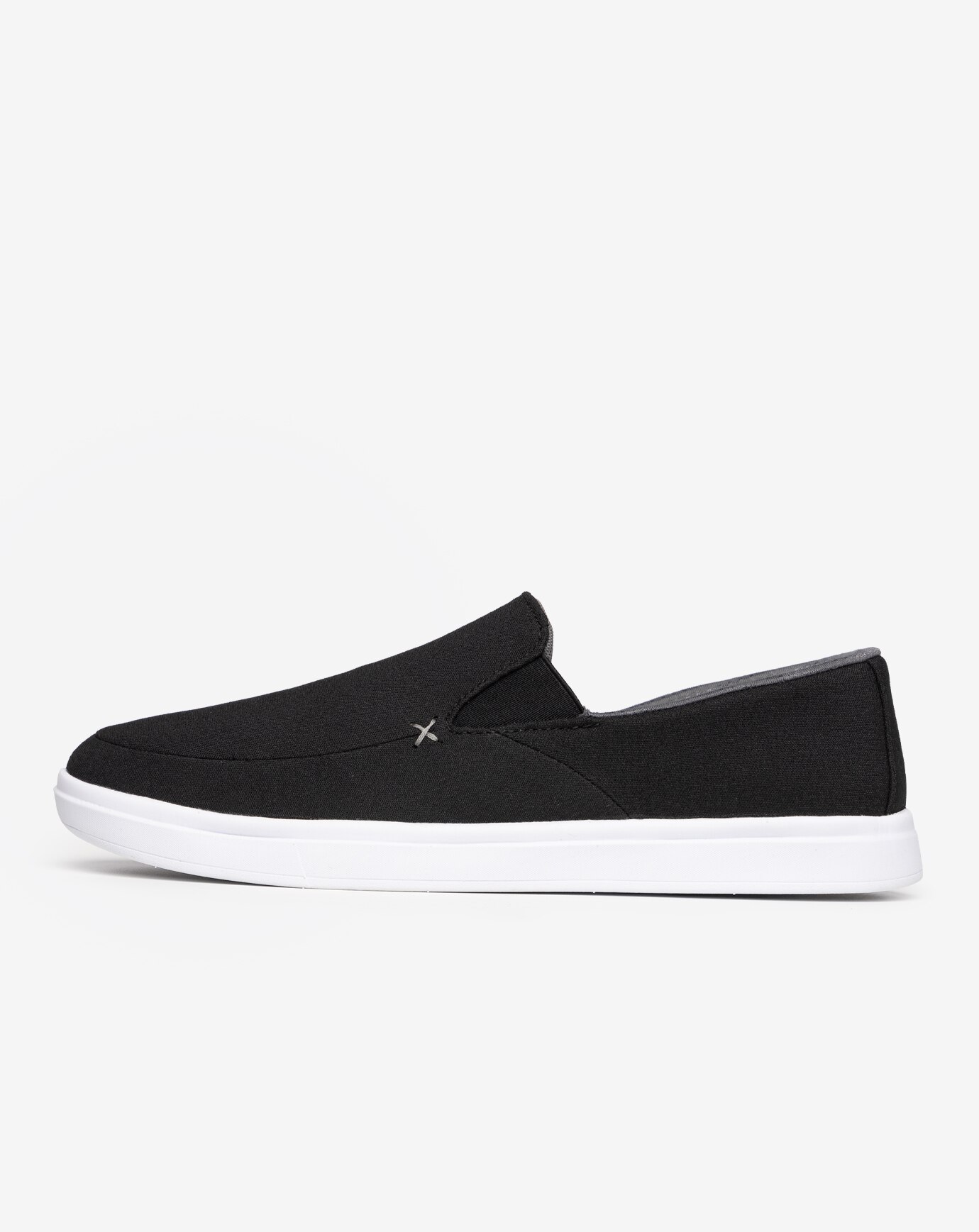 Plain black slip ons outlet
