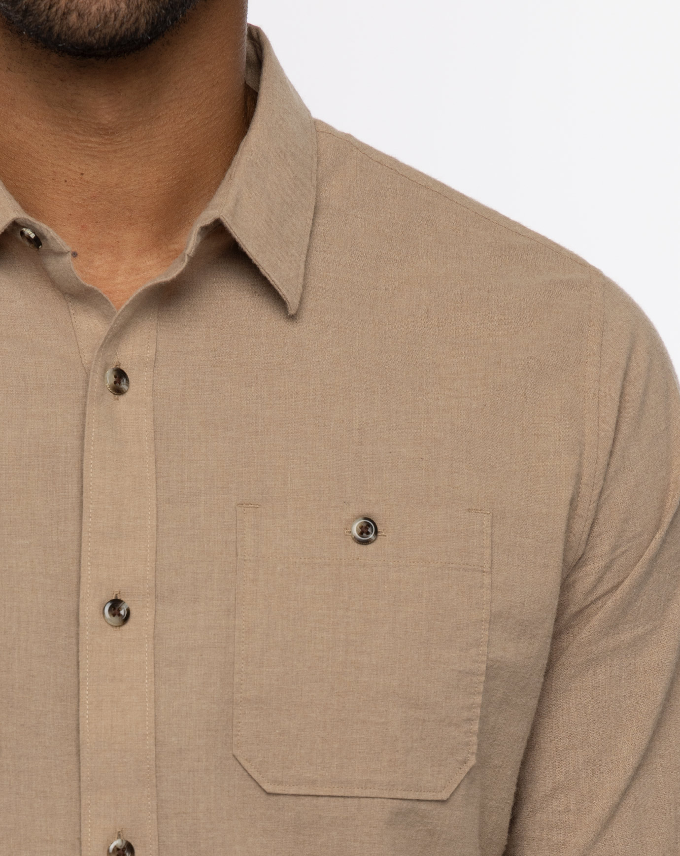 CLOUD FLANNEL BUTTON-UP Image Thumbnail 3