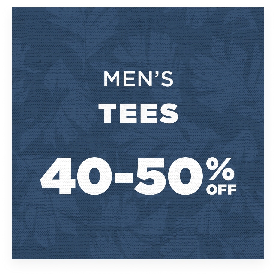 Up to 50% Off Men’s Tees