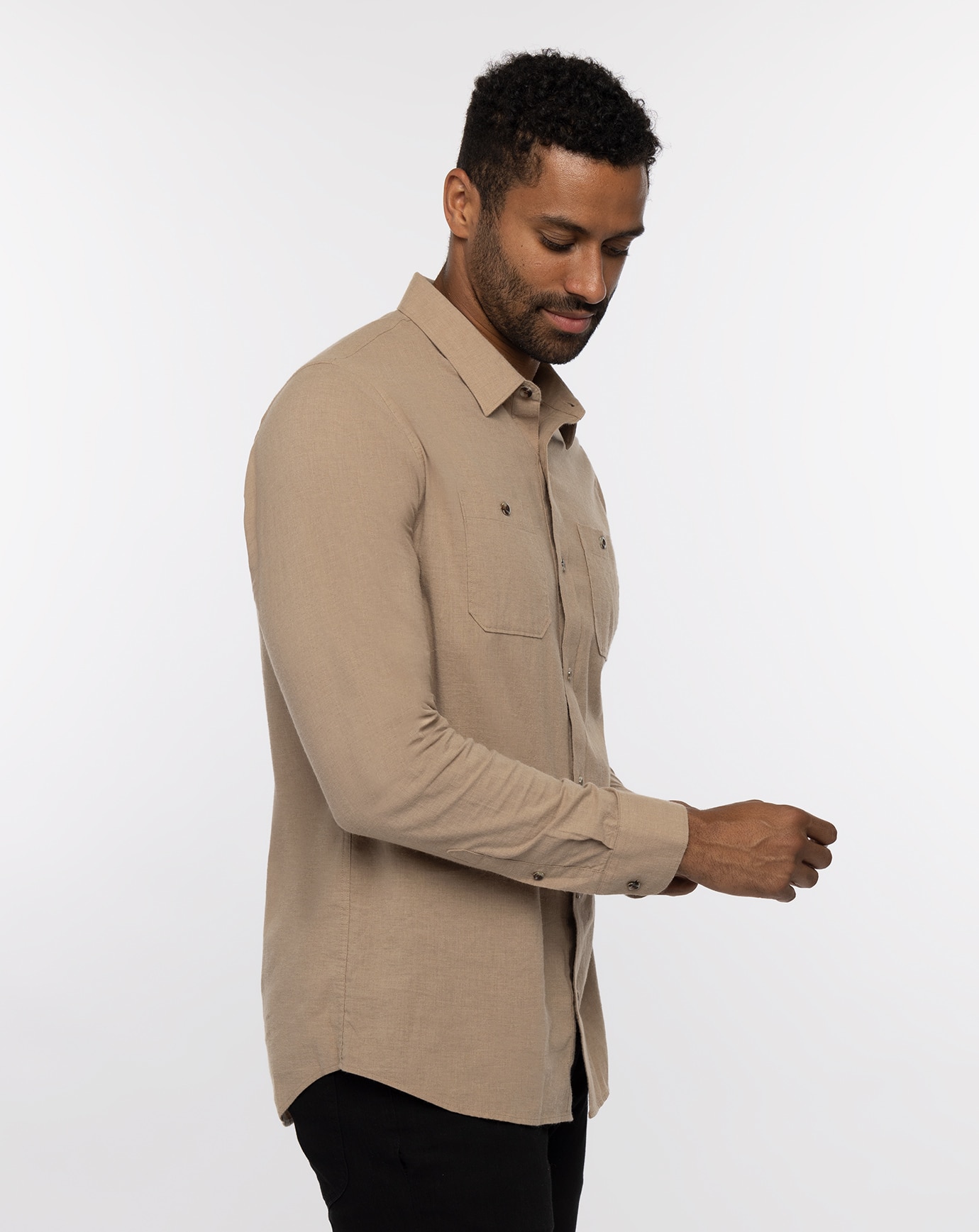 CLOUD FLANNEL BUTTON-UP Image Thumbnail 1