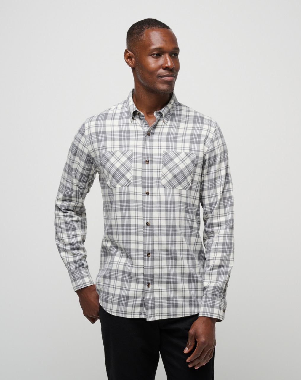 CLOUD FLANNEL PLAID BUTTON-UP 0