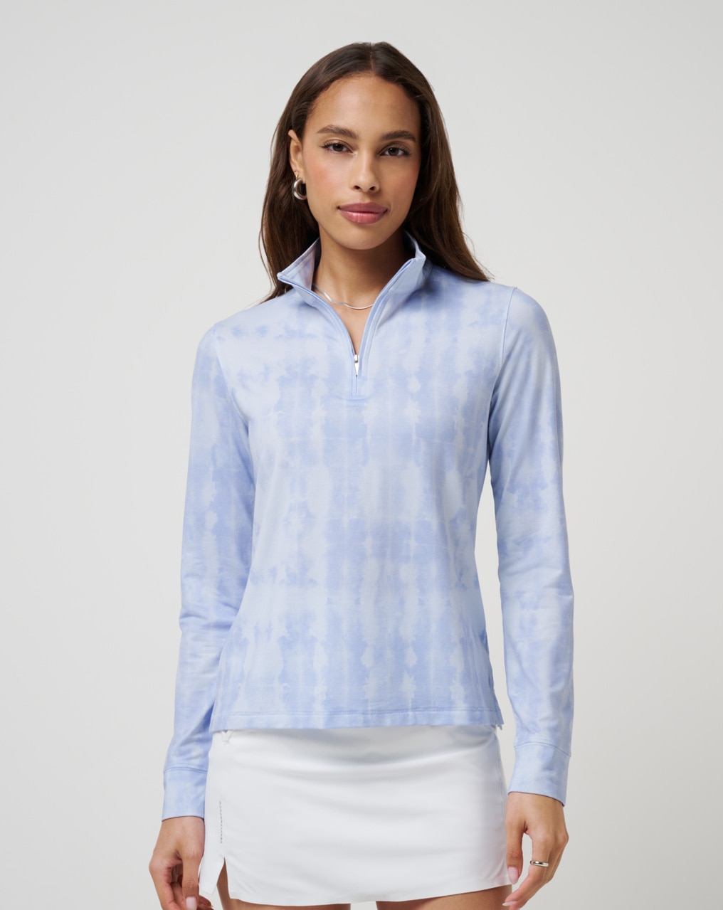 FEATHERWEIGHT PRINTED ZIP LONG SLEEVE 0