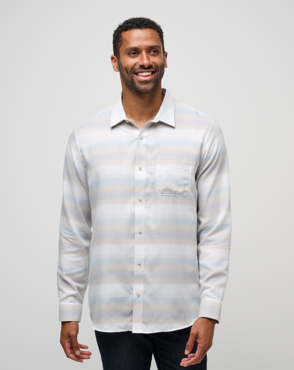 CLOUD FLANNEL STRIPE BUTTON-UP 0