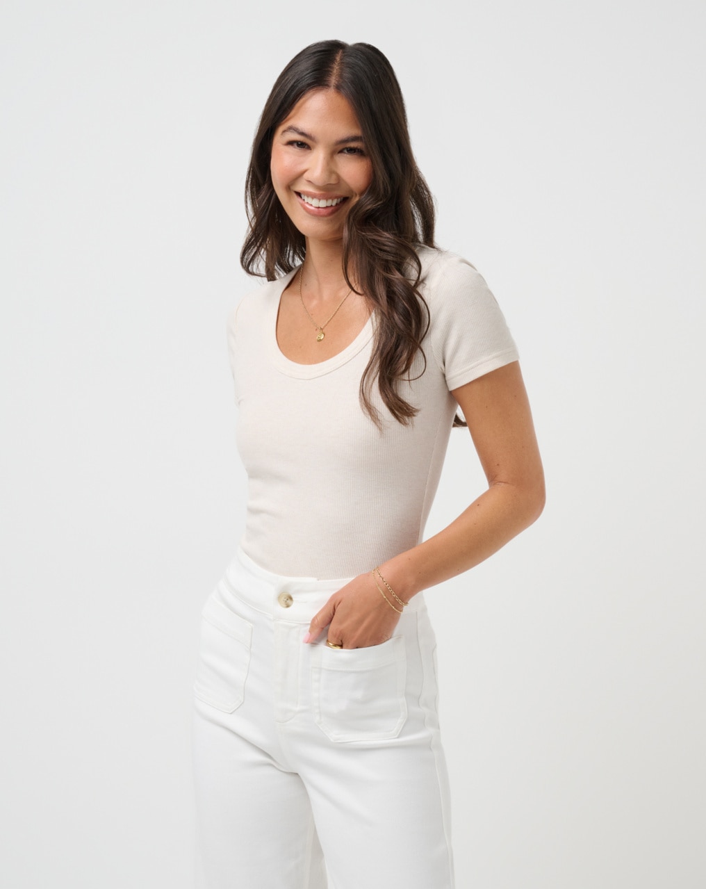 CLOUD RIB SHORT SLEEVE TOP 0