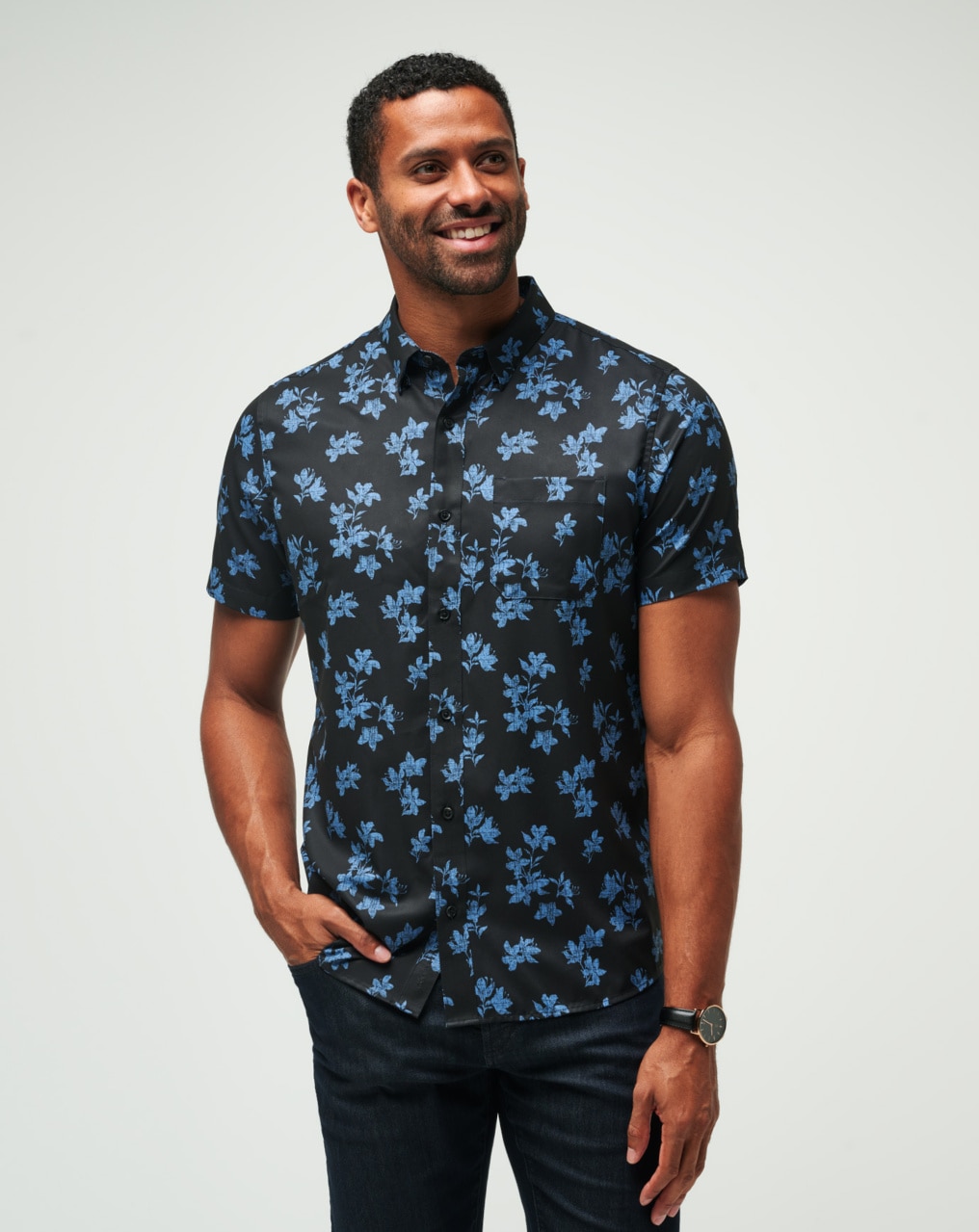 MIST ON THE LAKE BUTTON-UP 0