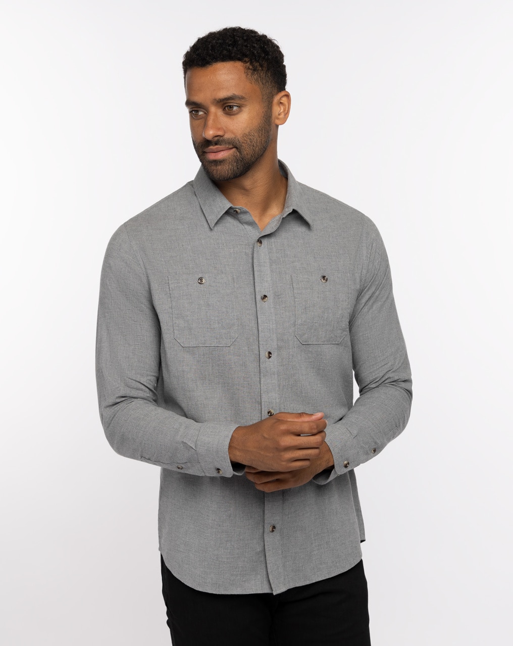 CLOUD FLANNEL BUTTON-UP 0