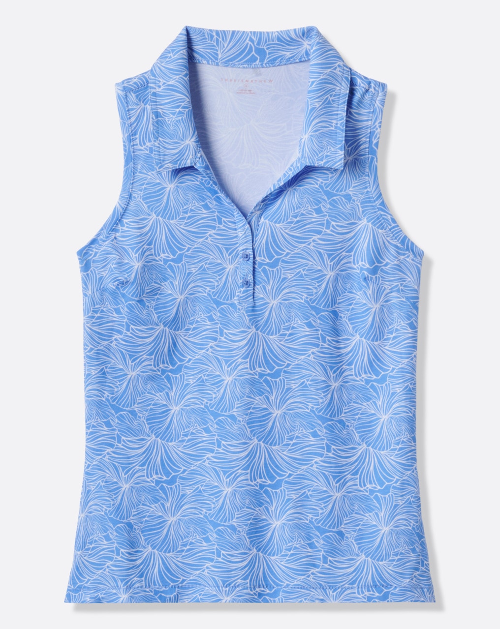 FEATHERWEIGHT PRINTED SLEEVELESS POLO 0