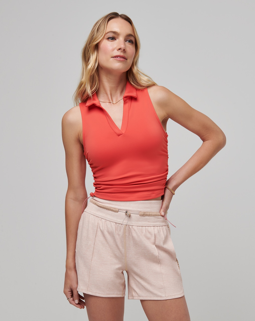 SALT AIR, DON'T CARE MOVEKNIT SLEEVELESS POLO 0