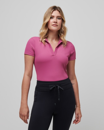 MOVEKNIT VNECK POLO Image Thumbnail 4