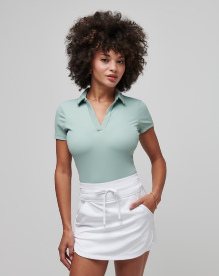 MOVEKNIT VNECK POLO Image Thumbnail 0