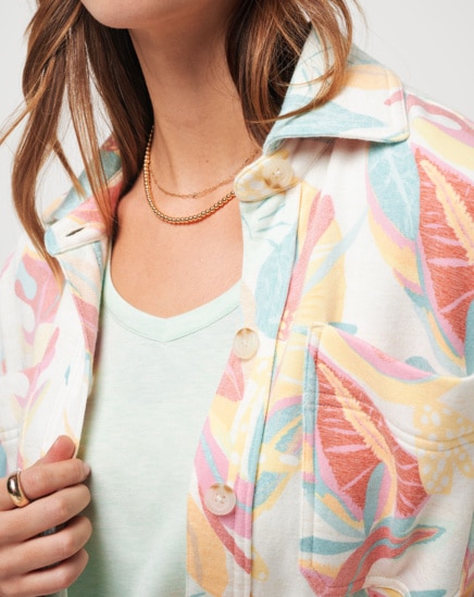 VACAY AND ROSE CLOUD FLEECE SHACKET Image Thumbnail 3