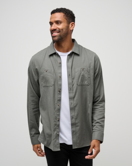 CLOUD FLANNEL BUTTON-UP Image Thumbnail 0