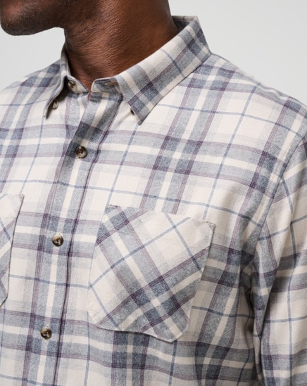 CLOUD FLANNEL PLAID BUTTON-UP Image Thumbnail 3