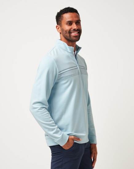 UPGRADED CHEST STRIPE QUARTER ZIP Image Thumbnail 1