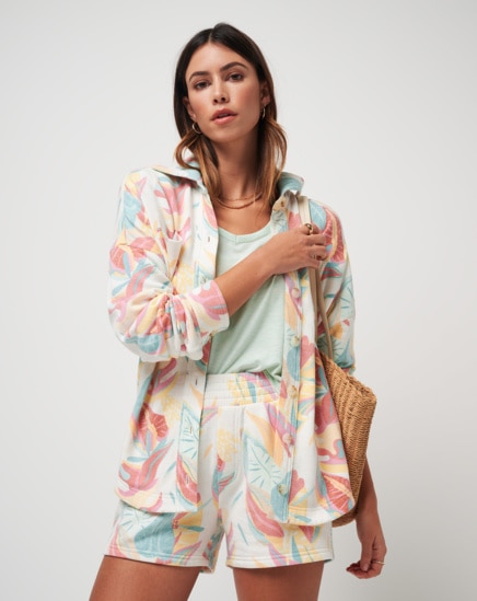 VACAY AND ROSE CLOUD FLEECE SHACKET Image Thumbnail 4