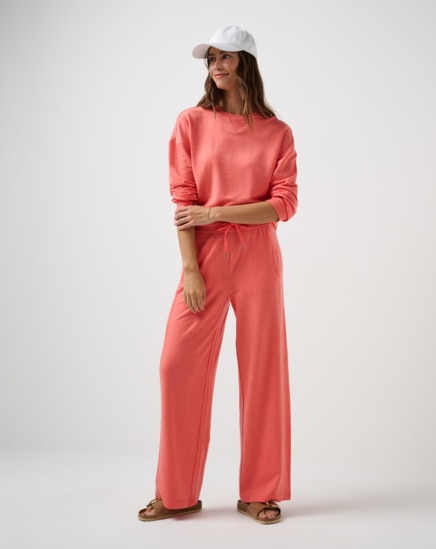 CLOUD TERRY WIDE LEG PANT Image Thumbnail 3