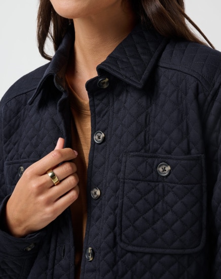 DIAMOND QUILTED SHACKET Image Thumbnail 2