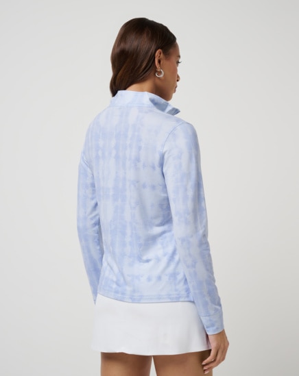 FEATHERWEIGHT PRINTED ZIP LONG SLEEVE Image Thumbnail 1