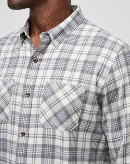 CLOUD FLANNEL PLAID BUTTON-UP Image Thumbnail 3