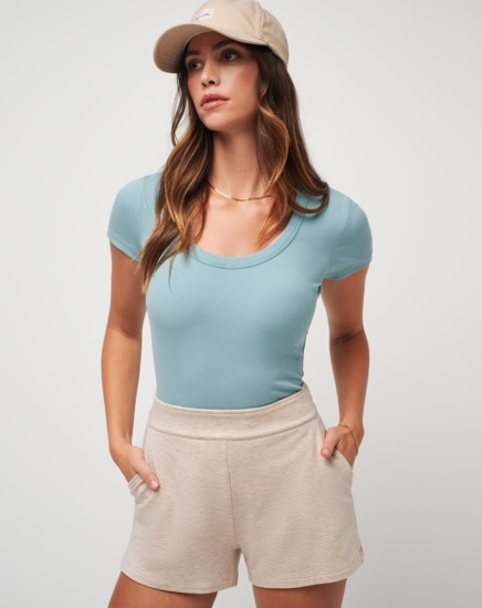 COME ALIVE CLOUD RIBBED TOP Image Thumbnail 4