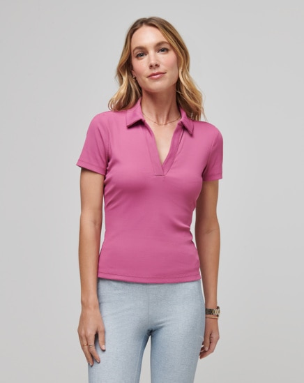 MOVEKNIT VNECK POLO Image Thumbnail 0
