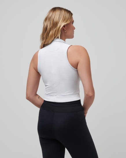MOVEKNIT SLEEVELESS VNECK POLO Image Thumbnail 2