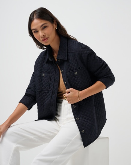 DIAMOND QUILTED SHACKET Image Thumbnail 3