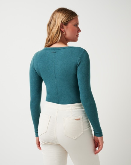 CLOUD RIB RETREAT LONG SLEEVE TOP Image Thumbnail 4
