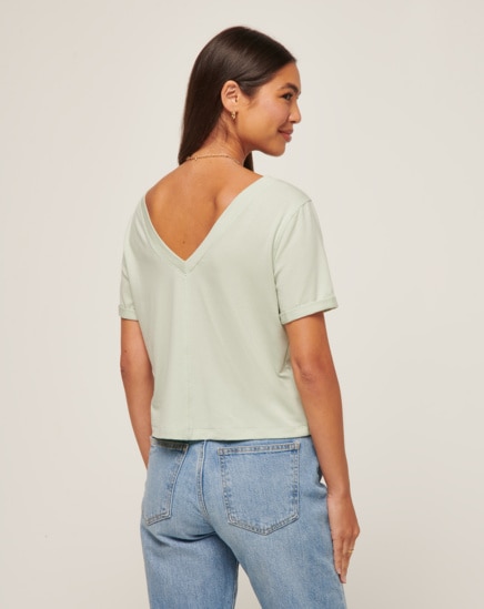 CALM WATERS VNECK TOP Image Thumbnail 2