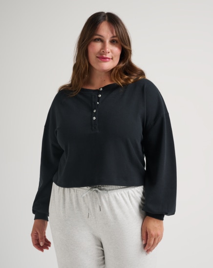 CASUAL ACQUAINTANCE WAFFLE TOP Image Thumbnail 3